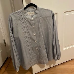 Cotton trivets striped shirt with pleating